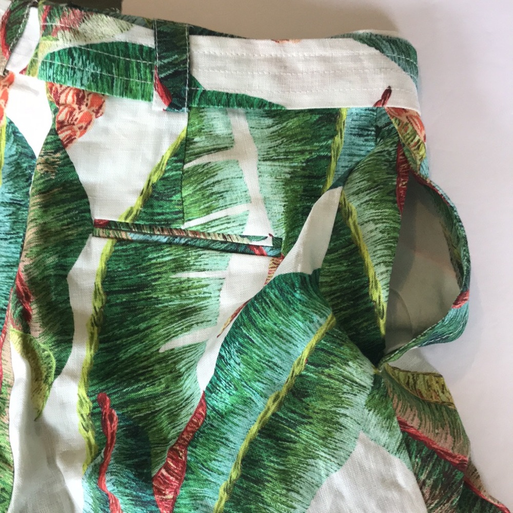 Farm Rio Forest Palm Linen Shorts sz M NWT - Picture 4 of 10